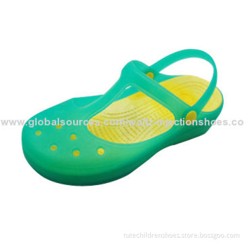 Kid's Colorful Injection Sandals with TPU Upper and EVA Insole, Golden Supplier
